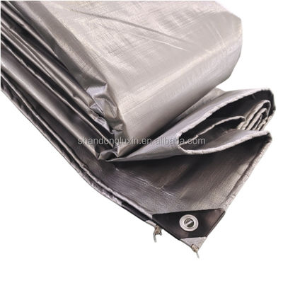 PE Tarpaulin Silver Gray FAW 160g για ανθεκτικές στη βροχή σκηνές και καμπαναριές 2-11m πλάτος