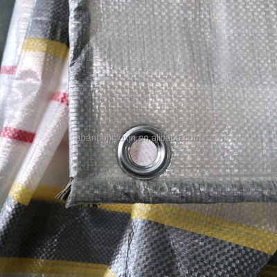 500D Stripe Style Double Blue/White/Black/Red PE Tarpaulin Cover Tarp για όλους τους σκοπούς