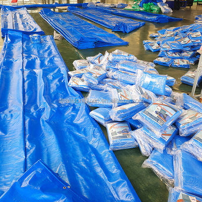 Επικάλυψη PE Tarp Waterproof Light Weight Cover Blue Polyethylene Tarpaulin Sheet PE