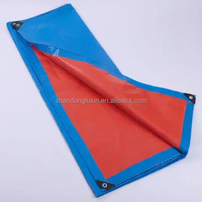 Φορτηγό βαρύ φορτίο Poly Tarp καλύπτει επικαλυμμένο αδιάβροχο μπλε κατασκήνωση ηλιακή σκιά κυλίνδρια σανίδα