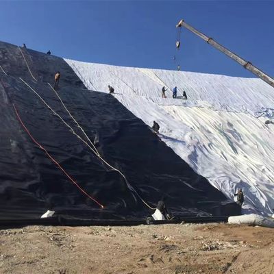 Χώροι υγειονομικής ταφής HDPE γεωμεμβράνης με διπλή υφή, ανθεκτικό στις ακτινοβολίες UV και αδιαπέραστο