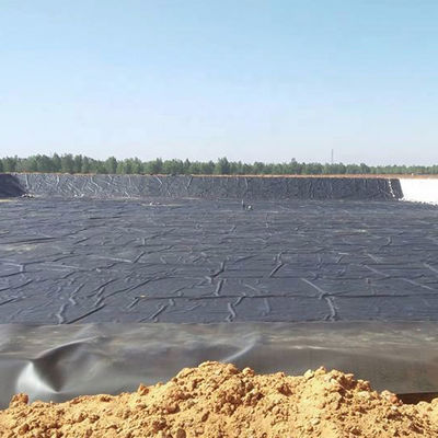 Ευέλικτη επιφάνεια HDPE γεωμεμβράνη 500 μικρών Μαύρη γαρίδα λιμνοθάλασσα ψαριών επιφάνεια μήκος 50-200m