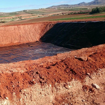 Περιβαλλοντικά φιλική HDPE μαύρη γεωμεμβράνη για λίμνες ιχθύων ASTM GRI-GM13 Standard
