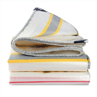 Στυλ Stripe Pe Tarpaulin 100% παρθένος πλαστικός υδατοασφαλής σανίδες για εξωτερική προστασία