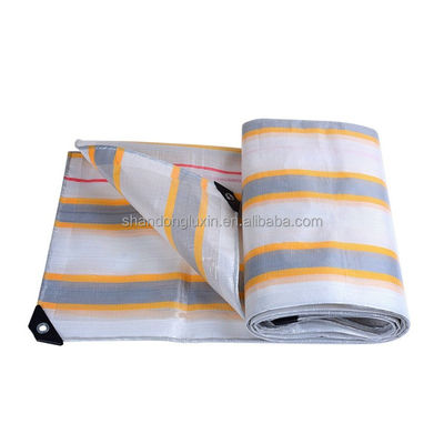 Στυλ Stripe Pe Tarpaulin 100% παρθένος πλαστικός υδατοασφαλής σανίδες για εξωτερική προστασία