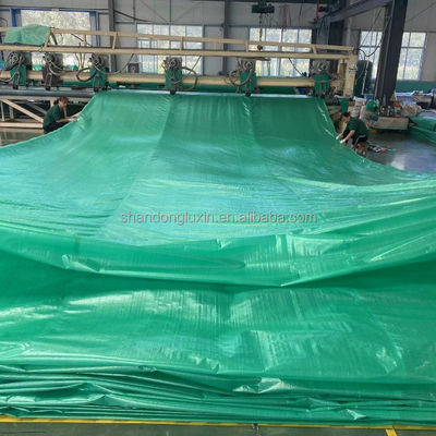 Υδατοασφαλής υφαντική ύφασμα HDPE PE Tarpaulin Ανθεκτική σε λεκέδες μπλε Poly Tarp για εξωτερική κάλυψη