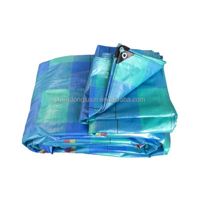 HDPE 120gm Blue PE Canvas Tarps Poly Tarps Αδιάβροχο για εξωτερικούς κήπους