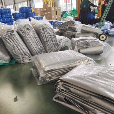 HDPE 120gm Blue PE Canvas Tarps Poly Tarps Αδιάβροχο για εξωτερικούς κήπους
