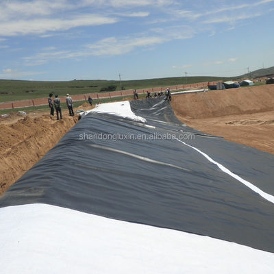 2mm Μαύρο HDPE Γεωμεμβράνη Αδιάβροχο ράβδος ψάρι λίμνη επιφάνεια για το κτίριο υδατοκαλλιέργειας