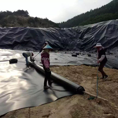 2mm Μαύρο HDPE Γεωμεμβράνη Αδιάβροχο ράβδος ψάρι λίμνη επιφάνεια για το κτίριο υδατοκαλλιέργειας