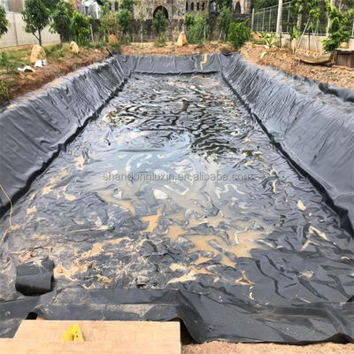 2mm Μαύρο HDPE Γεωμεμβράνη Αδιάβροχο ράβδος ψάρι λίμνη επιφάνεια για το κτίριο υδατοκαλλιέργειας