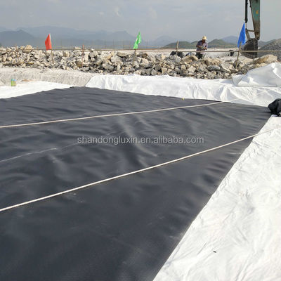 Διπλή ομαλή επιφάνεια 0,75mm HDPE γεωμεμβράνη για χωματερή διπλή υφή επιφάνεια