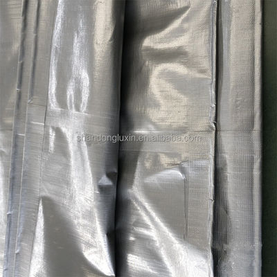 PE Tarpaulin Silver Gray FAW 160g για ανθεκτικές στη βροχή σκηνές και καμπαναριές 2-11m πλάτος