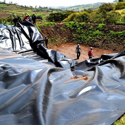 0.75mm HDPE Γεωμεμβράνη Αδιάβροχη για τεχνητή λίμνη δεξαμενή φράγματος χώρος υγειονομικής ταφής επένδυση