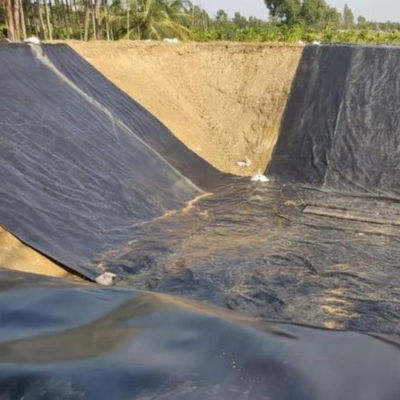 0.75mm HDPE Γεωμεμβράνη Αδιάβροχη για τεχνητή λίμνη δεξαμενή φράγματος χώρος υγειονομικής ταφής επένδυση