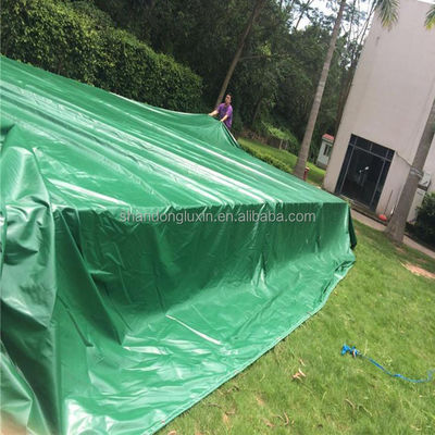 Λευκό στερεό μάτι Grommet Pvc Tarp Tarpaulin 280-960gsm πλάτος 2m-100m για βαρύ φορτίο
