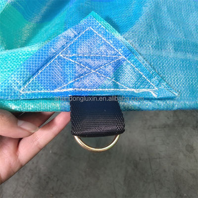 80gm-200gm Stripe Style Blue PE Tarpaulin Sheet για το 100% αδιάβροχο κάλυμμα στέγης