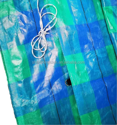 80gm-200gm Stripe Style Blue PE Tarpaulin Sheet για το 100% αδιάβροχο κάλυμμα στέγης