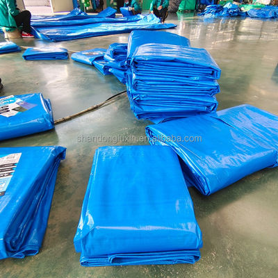 Στυλ Stripe 50gm Μπλε PE Tarpaulin για μακροχρόνια απόδοση