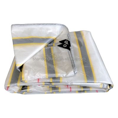 500D Stripe Style Double Blue/White/Black/Red PE Tarpaulin Cover Tarp για όλους τους σκοπούς
